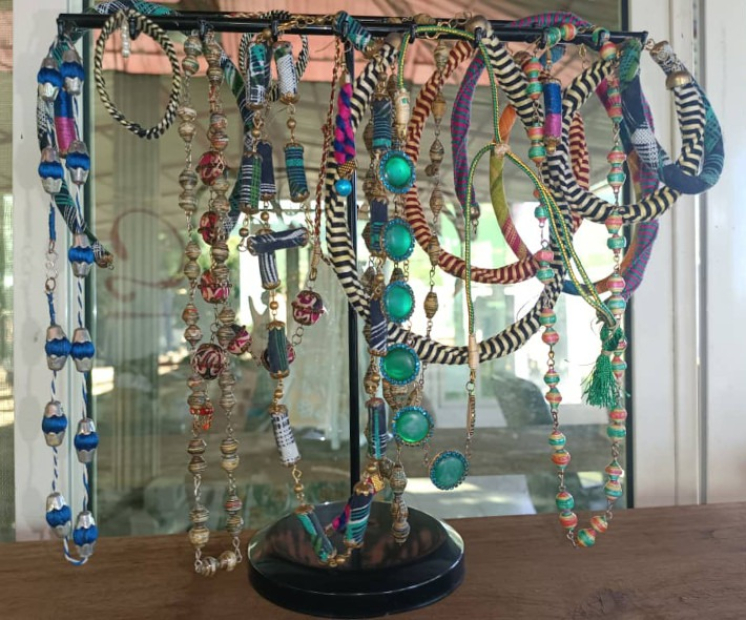 Handmade earrings and necklaces