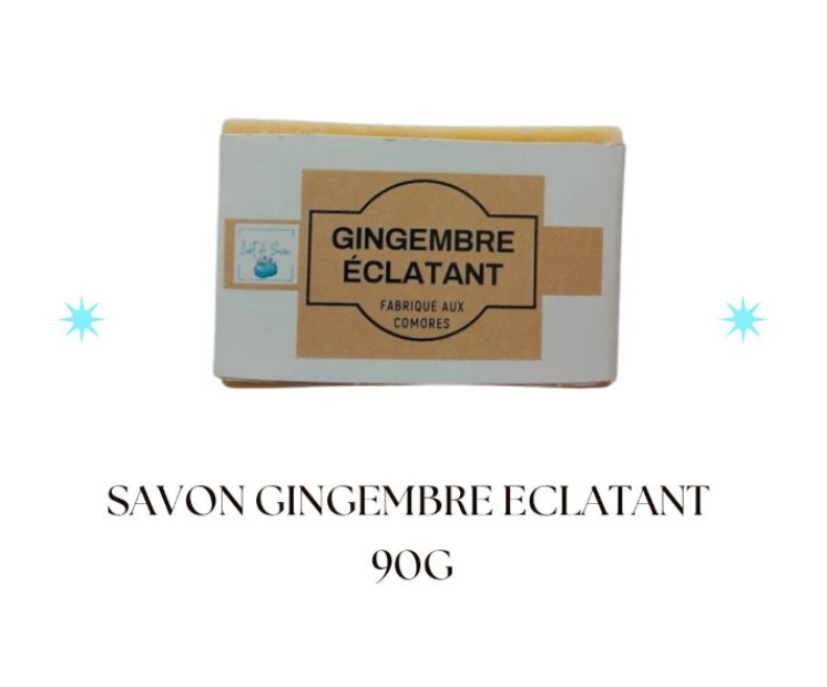 Sabuni Inayong'aa ya Tangawizi 90gr Imetengenezwa Comoro